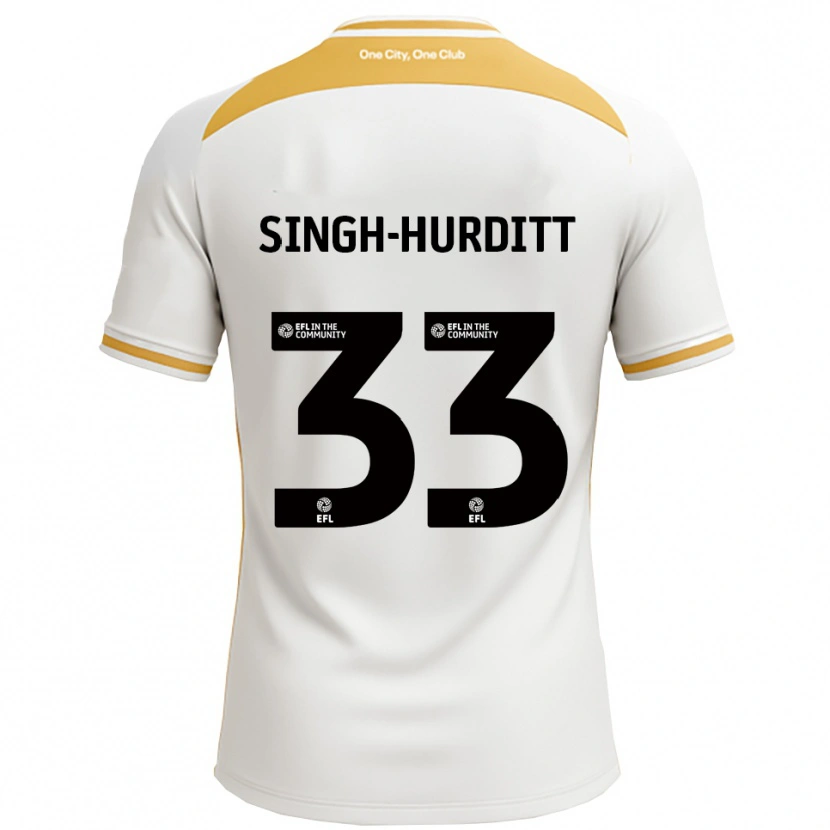 Danxen Heren Damerai Singh-Hurditt #33 Wit Goud Thuisshirt Thuistenue 2025/26 T-Shirt België