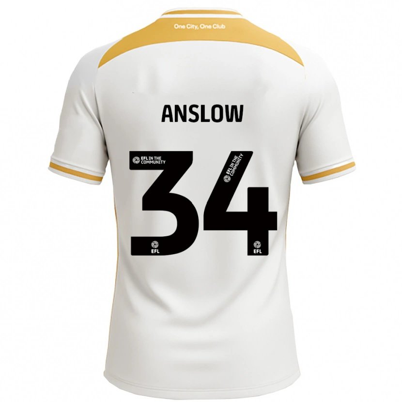 Danxen Heren Lauren Anslow #34 Wit Goud Thuisshirt Thuistenue 2025/26 T-Shirt België