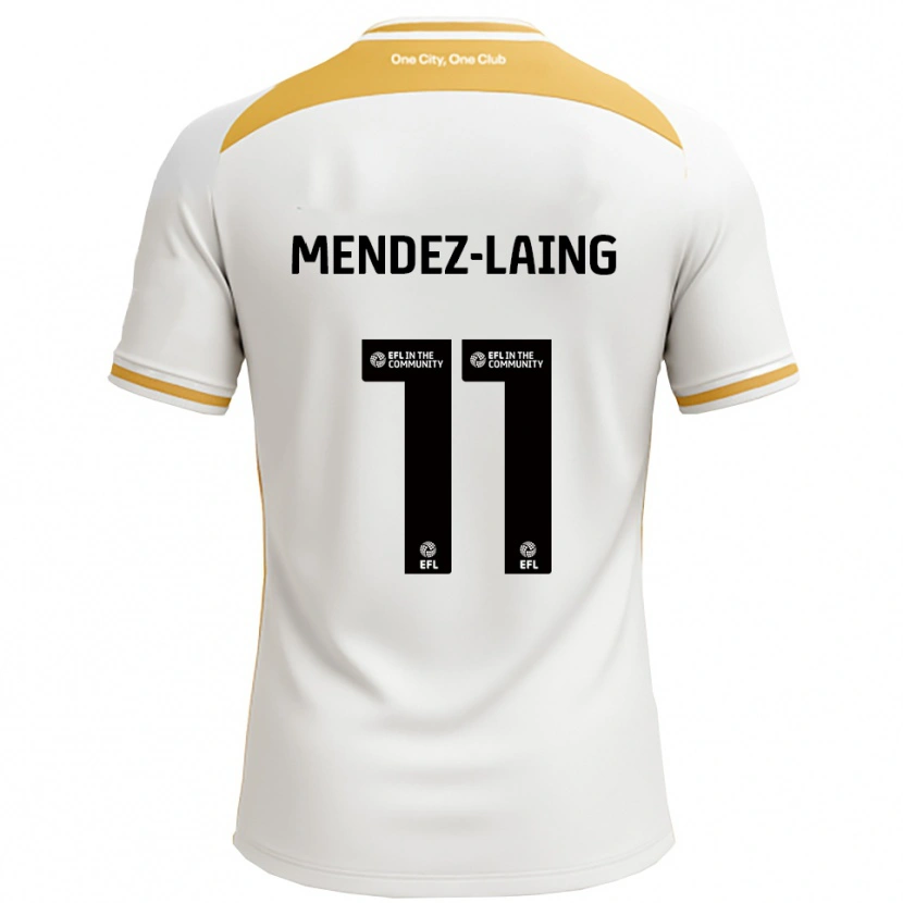 Danxen Heren Nathaniel Méndez-Laing #11 Wit Goud Thuisshirt Thuistenue 2025/26 T-Shirt België
