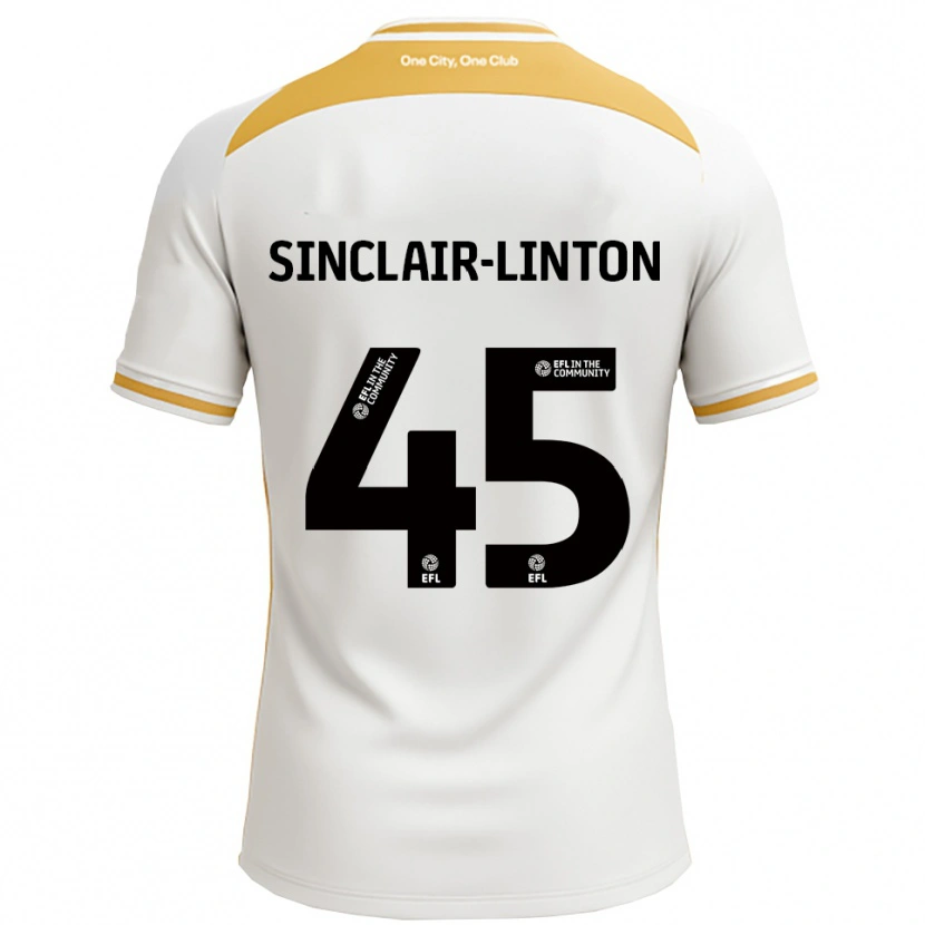 Danxen Heren Kobe Sinclair-Linton #45 Wit Goud Thuisshirt Thuistenue 2025/26 T-Shirt België