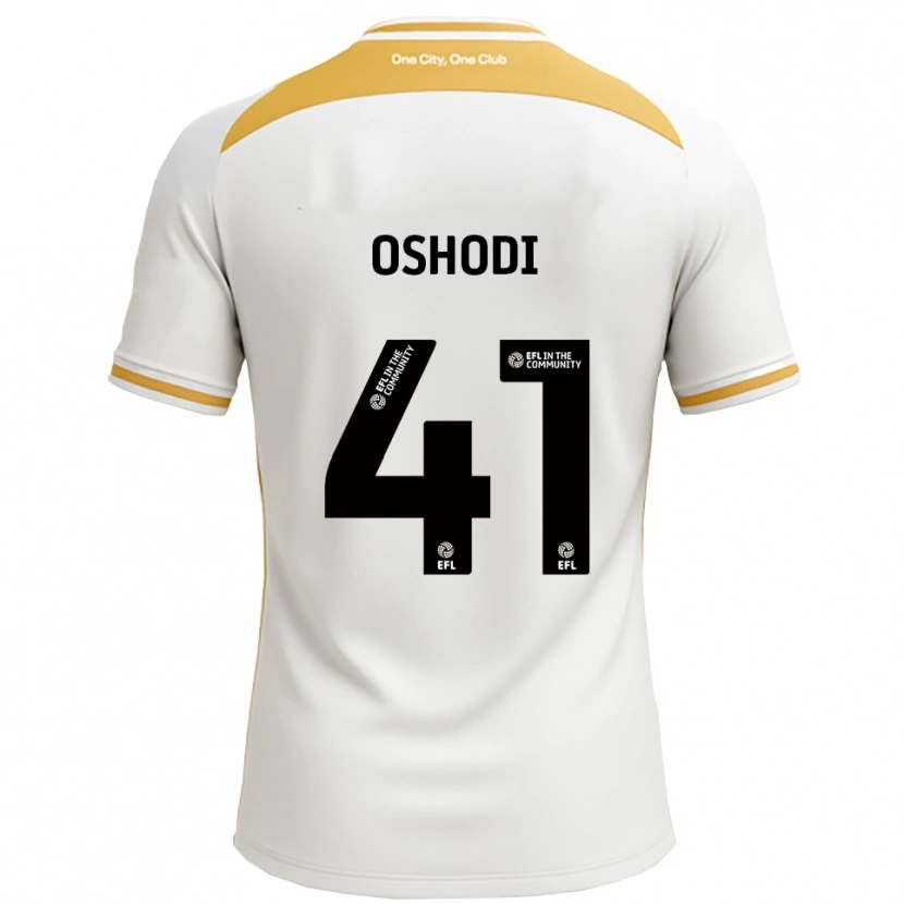 Danxen Heren Olivia Oshodi #41 Wit Goud Thuisshirt Thuistenue 2025/26 T-Shirt België