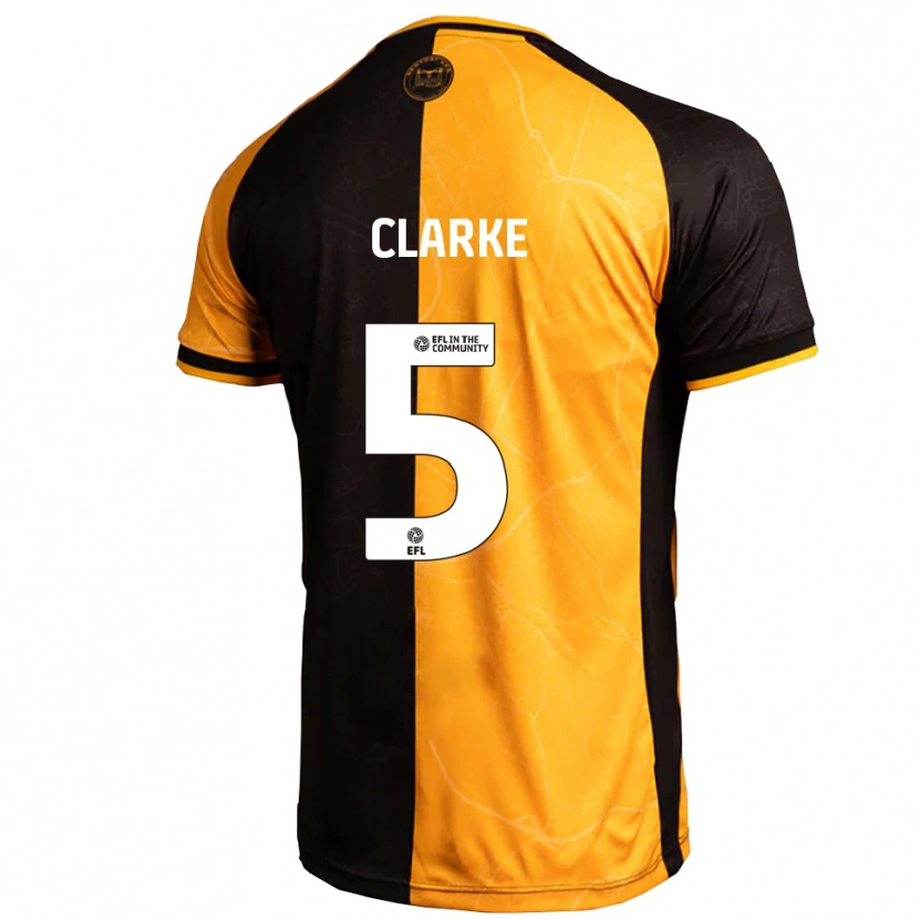 Danxen Heren James Clarke #5 Geel Zwart Thuisshirt Thuistenue 2025/26 T-Shirt België