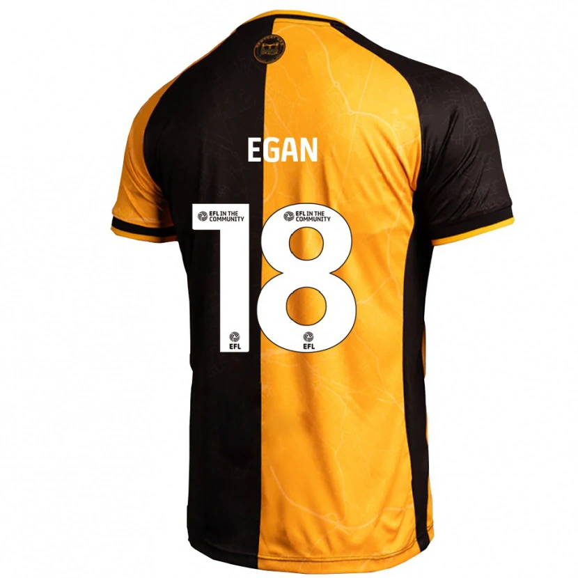 Danxen Heren Cameron Egan #18 Geel Zwart Thuisshirt Thuistenue 2025/26 T-Shirt België
