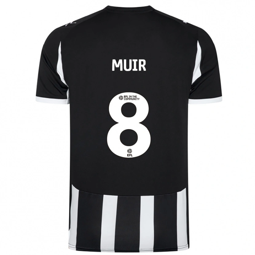 Danxen Heren Kameron Muir #8 Zwart Wit Thuisshirt Thuistenue 2025/26 T-Shirt België