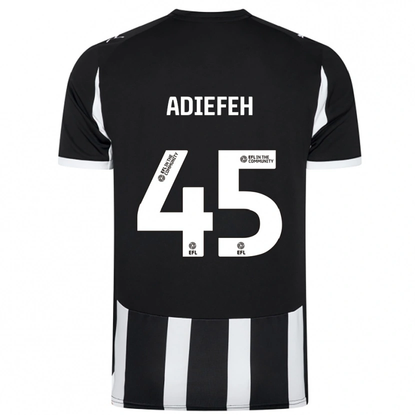 Danxen Heren Daniel Adiefeh #45 Zwart Wit Thuisshirt Thuistenue 2025/26 T-Shirt België