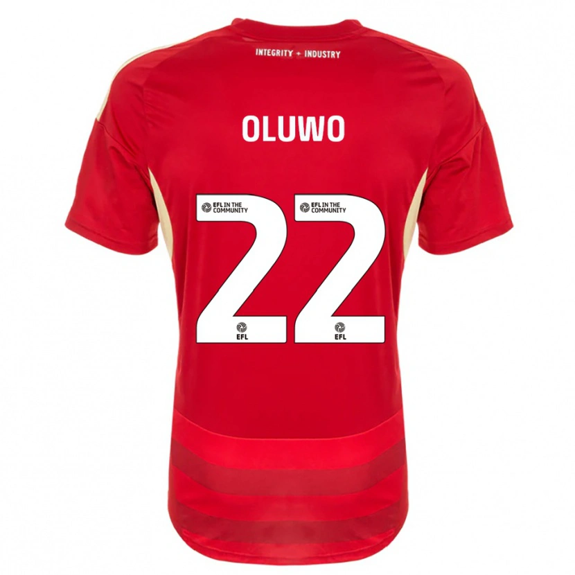 Danxen Heren Adebola Oluwo #22 Rood Wit Thuisshirt Thuistenue 2025/26 T-Shirt België