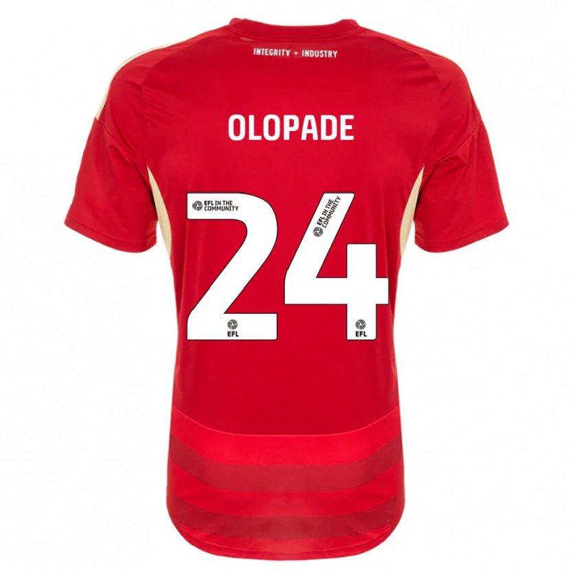Danxen Heren Tosin Olopade #24 Rood Wit Thuisshirt Thuistenue 2025/26 T-Shirt België