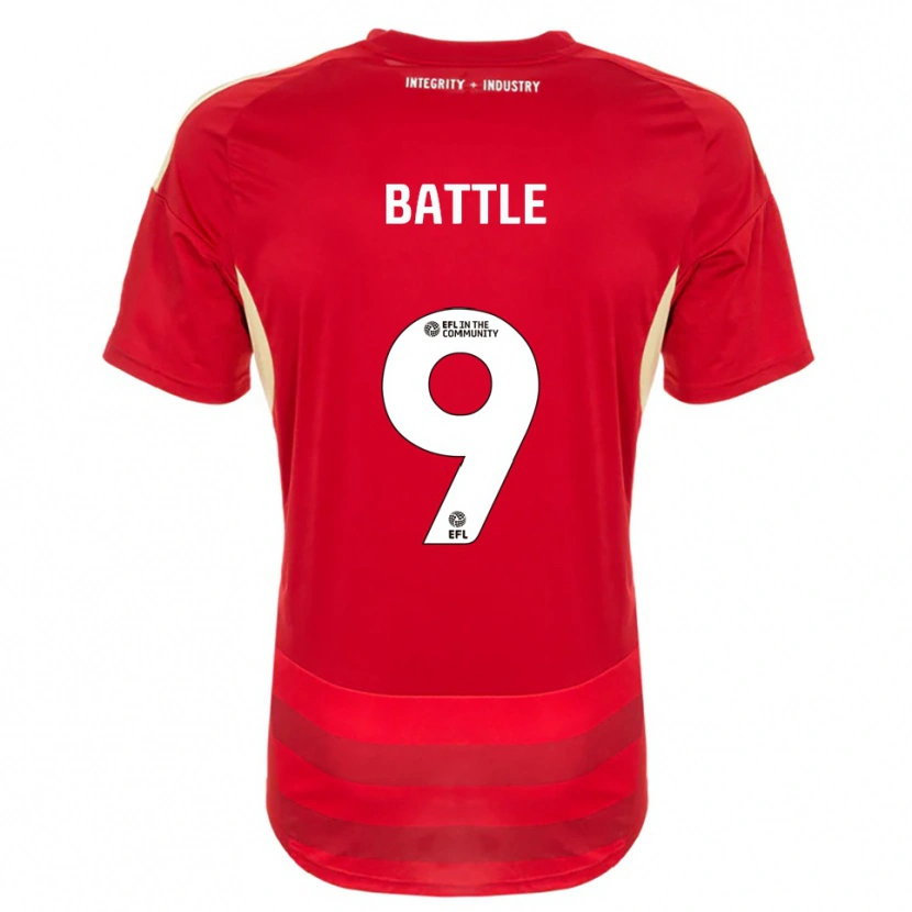 Danxen Heren Jess Battle #9 Rood Wit Thuisshirt Thuistenue 2025/26 T-Shirt België