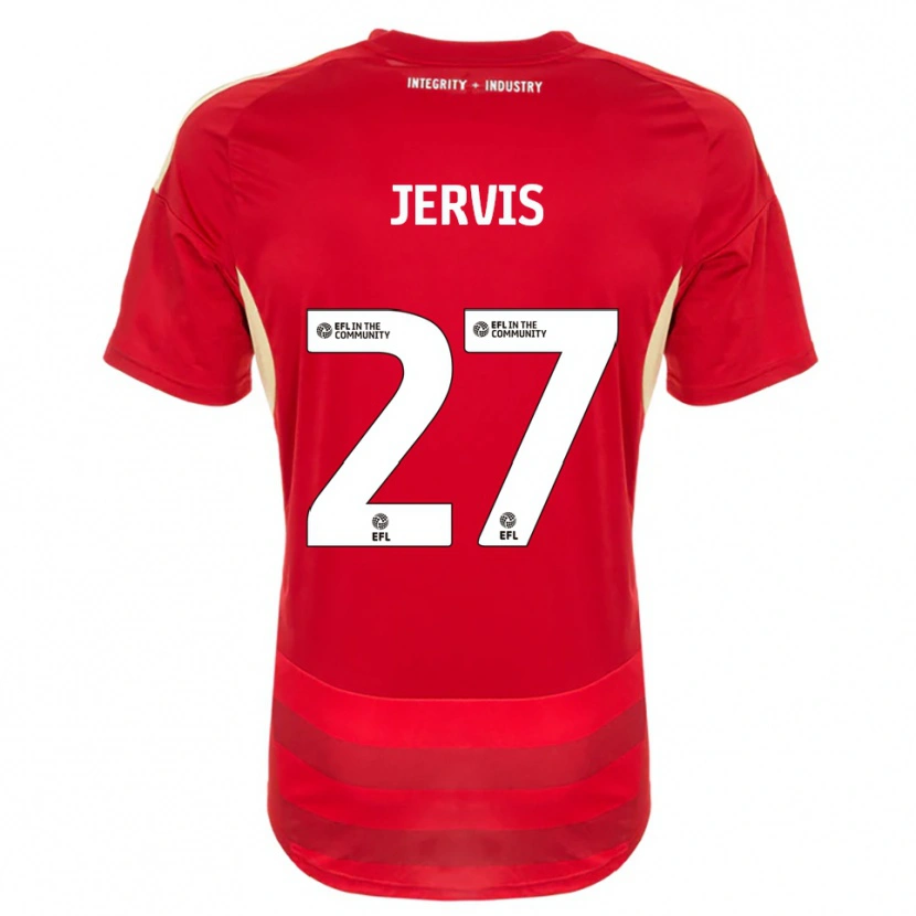Danxen Heren Lizzie Jervis #27 Rood Wit Thuisshirt Thuistenue 2025/26 T-Shirt België