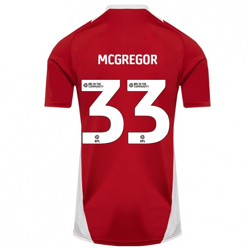 Danxen Heren Joel Mcgregor #33 Rood Wit Goud Thuisshirt Thuistenue 2025/26 T-Shirt België