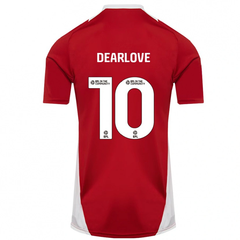 Danxen Heren Poppy Dearlove #10 Rood Wit Goud Thuisshirt Thuistenue 2025/26 T-Shirt België