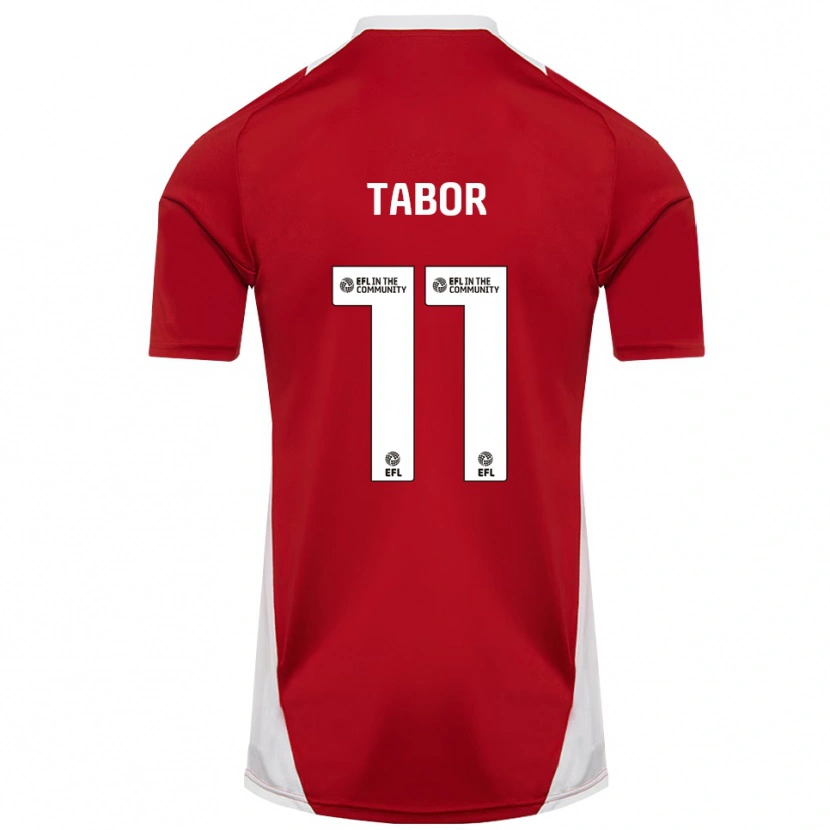 Danxen Heren Jake Tabor #11 Rood Wit Goud Thuisshirt Thuistenue 2025/26 T-Shirt België