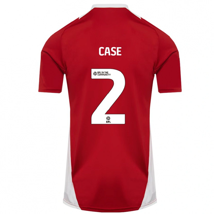 Danxen Heren Ollie Case #2 Rood Wit Goud Thuisshirt Thuistenue 2025/26 T-Shirt België