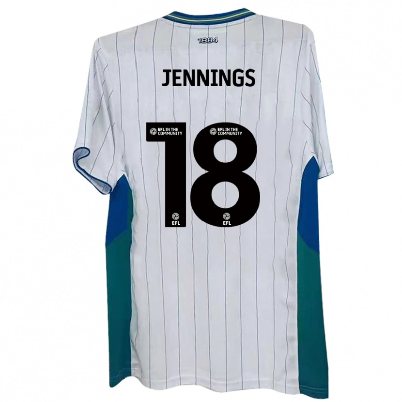 Danxen Heren Connor Jennings #18 Wit Groen Blauw Thuisshirt Thuistenue 2025/26 T-Shirt België