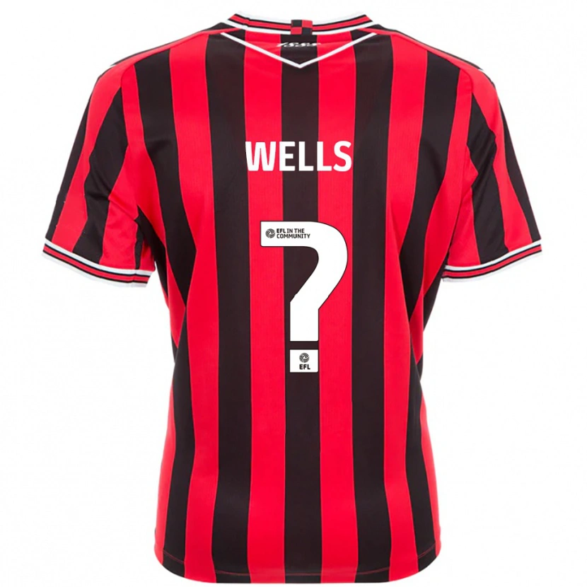 Danxen Heren Liv Wells #0 Rood Zwart Thuisshirt Thuistenue 2025/26 T-Shirt België