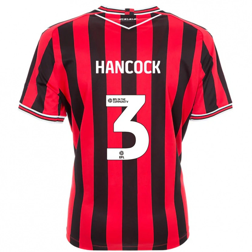 Danxen Heren Mason Hancock #3 Rood Zwart Thuisshirt Thuistenue 2025/26 T-Shirt België