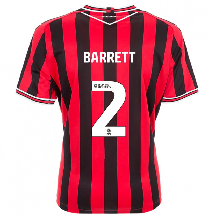 Danxen Heren Connor Barrett #2 Rood Zwart Thuisshirt Thuistenue 2025/26 T-Shirt België