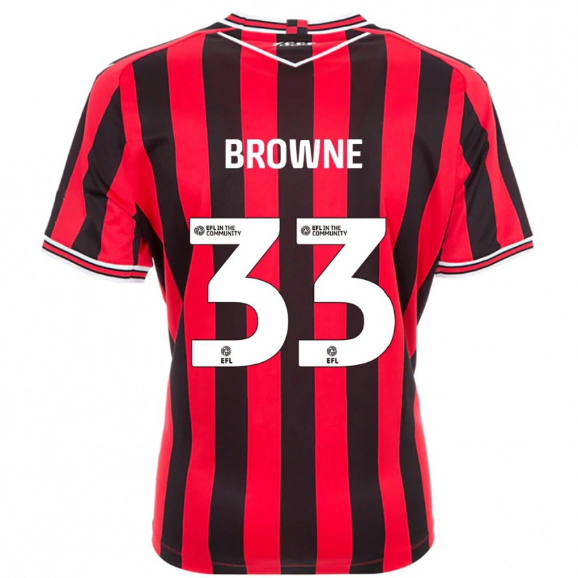 Danxen Heren Rico Browne #33 Rood Zwart Thuisshirt Thuistenue 2025/26 T-Shirt België