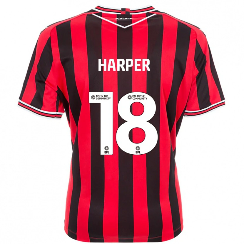 Danxen Heren Vincent Harper #18 Rood Zwart Thuisshirt Thuistenue 2025/26 T-Shirt België