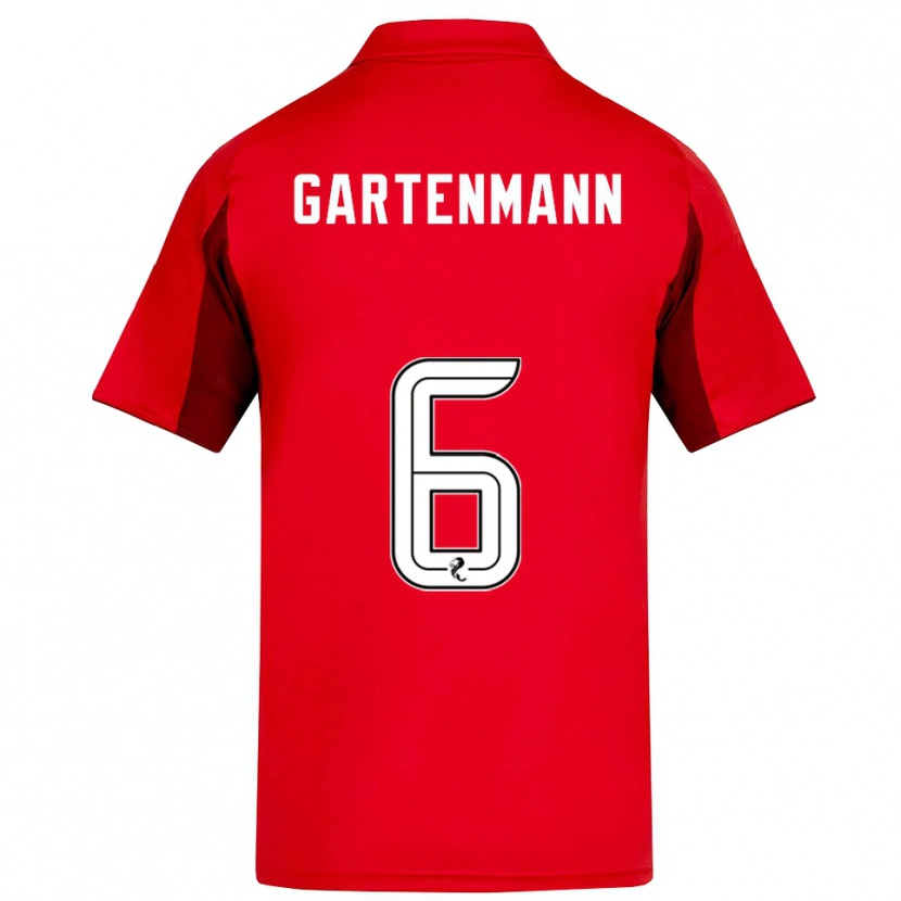 Danxen Heren Stefan Gartenmann #6 Rood Bordeauxrood Thuisshirt Thuistenue 2025/26 T-Shirt België