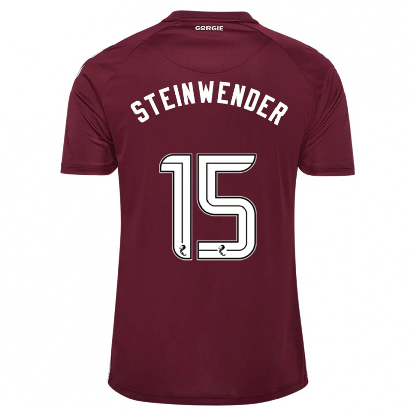 Danxen Heren Michael Steinwender #15 Bordeauxrood Wit Thuisshirt Thuistenue 2025/26 T-Shirt België