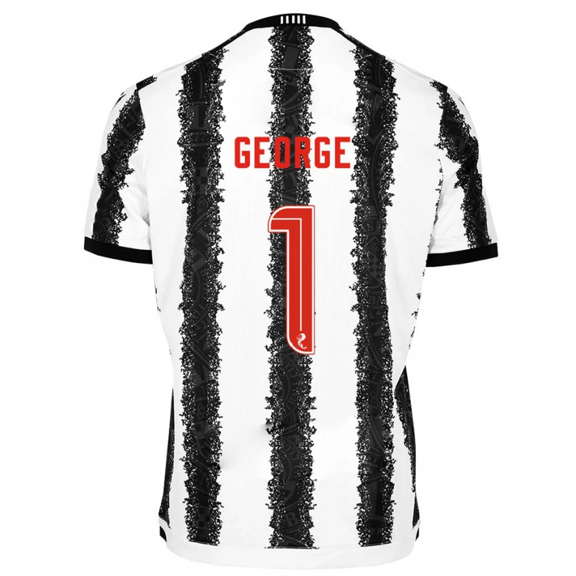 Danxen Heren Shamal George #1 Wit Zwart Thuisshirt Thuistenue 2025/26 T-Shirt België