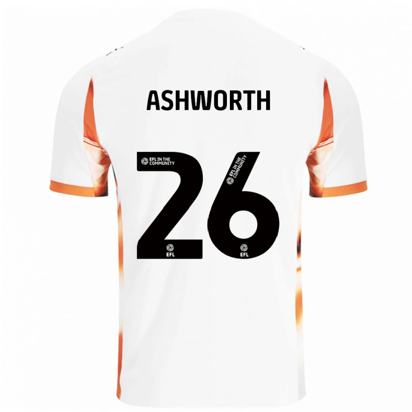 Danxen Heren Zac Ashworth #26 Wit Oranje Zwart Uitshirt Uittenue 2025/26 T-Shirt België
