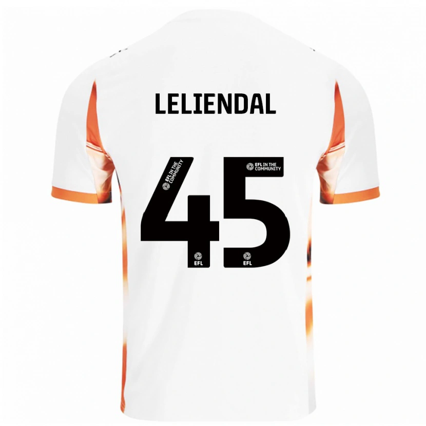 Danxen Heren Ky-Mani Leliendal #45 Wit Oranje Zwart Uitshirt Uittenue 2025/26 T-Shirt België
