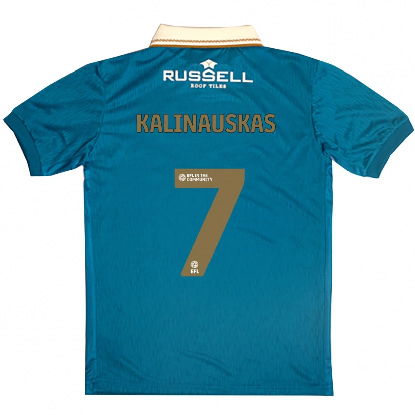 Danxen Heren Tomas Kalinauskas #7 Hemelsblauw Wit Uitshirt Uittenue 2025/26 T-Shirt België