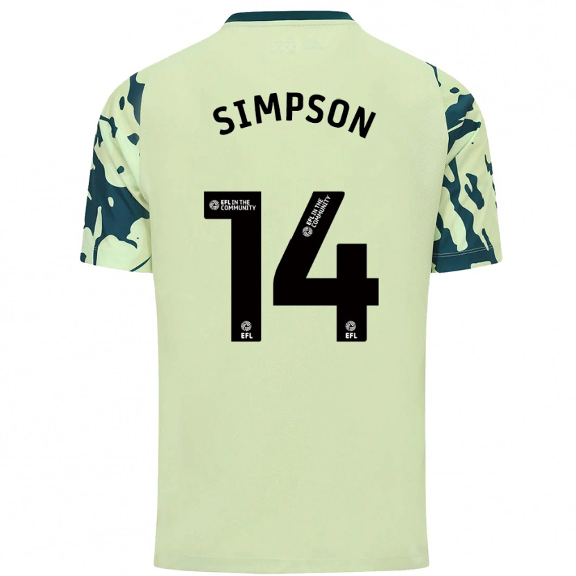 Danxen Heren Jasmine Simpson #14 Donkergroen Uitshirt Uittenue 2025/26 T-Shirt België