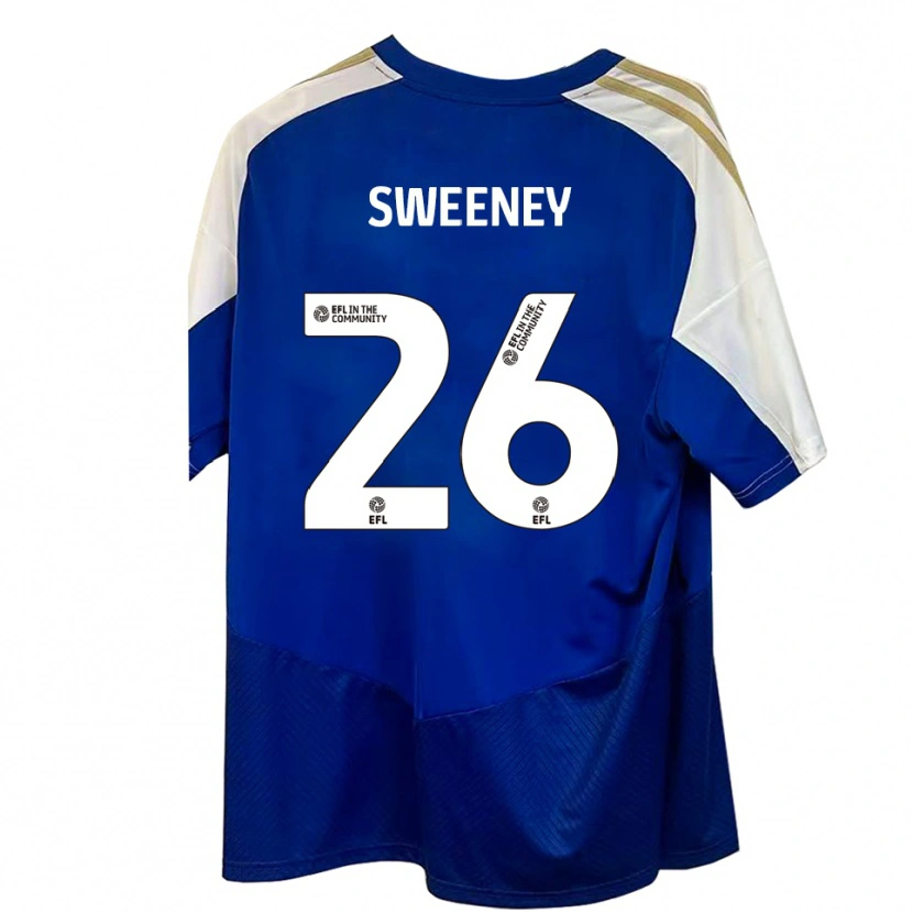 Danxen Heren Pierce Sweeney #26 Blauw Wit Goud Uitshirt Uittenue 2025/26 T-Shirt België