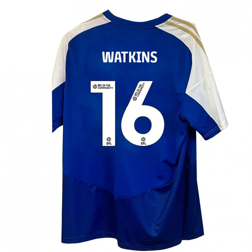 Danxen Heren Zoe Watkins #16 Blauw Wit Goud Uitshirt Uittenue 2025/26 T-Shirt België