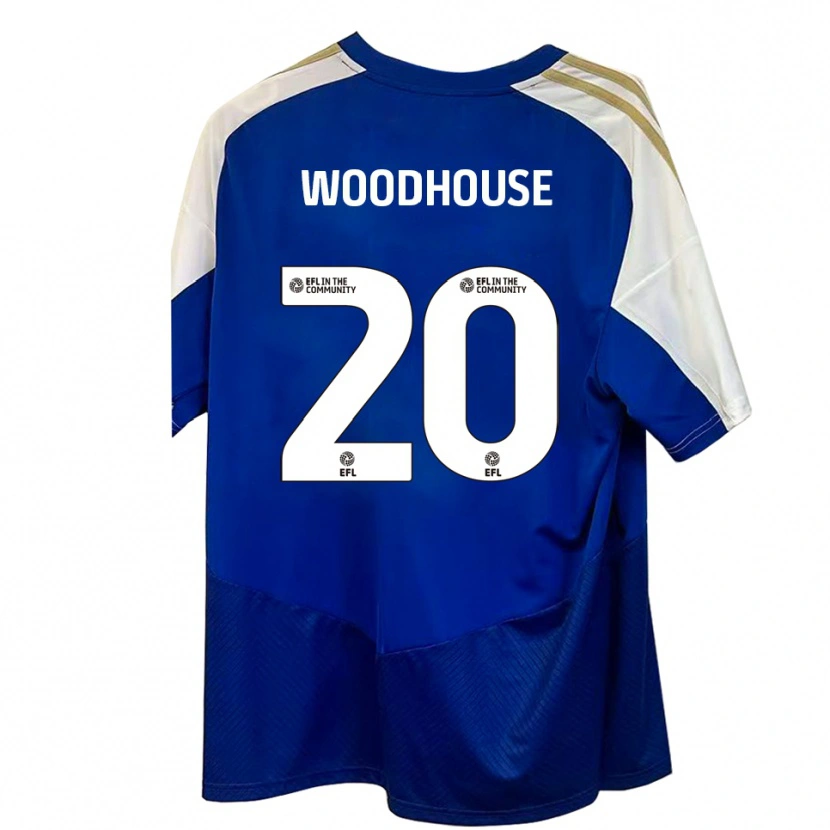 Danxen Heren Luca Woodhouse #20 Blauw Wit Goud Uitshirt Uittenue 2025/26 T-Shirt België