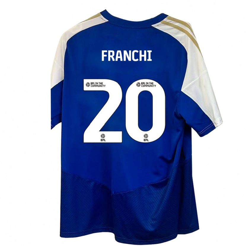 Danxen Heren Matilda Franchi #20 Blauw Wit Goud Uitshirt Uittenue 2025/26 T-Shirt België