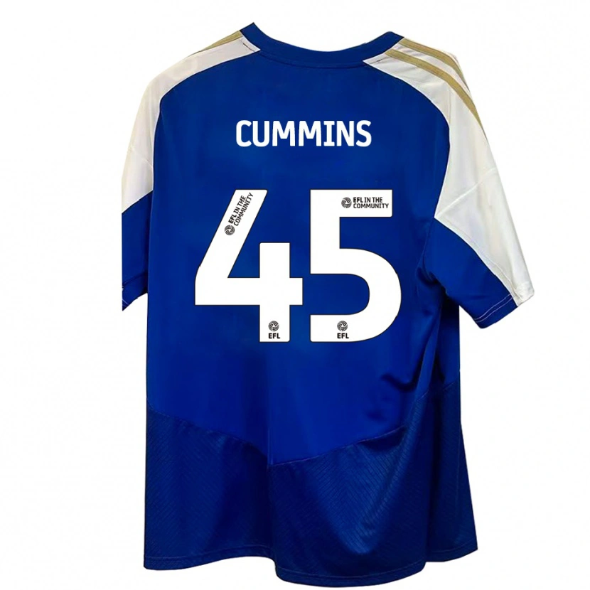 Danxen Heren Charlie Cummins #45 Blauw Wit Goud Uitshirt Uittenue 2025/26 T-Shirt België