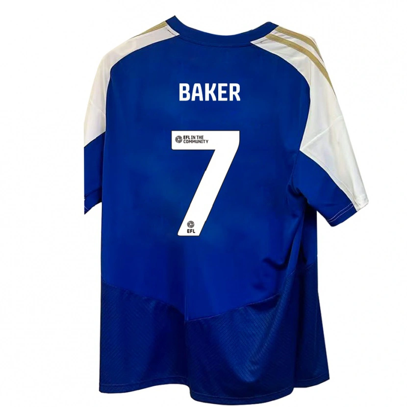Danxen Heren Phoebe Baker #7 Blauw Wit Goud Uitshirt Uittenue 2025/26 T-Shirt België