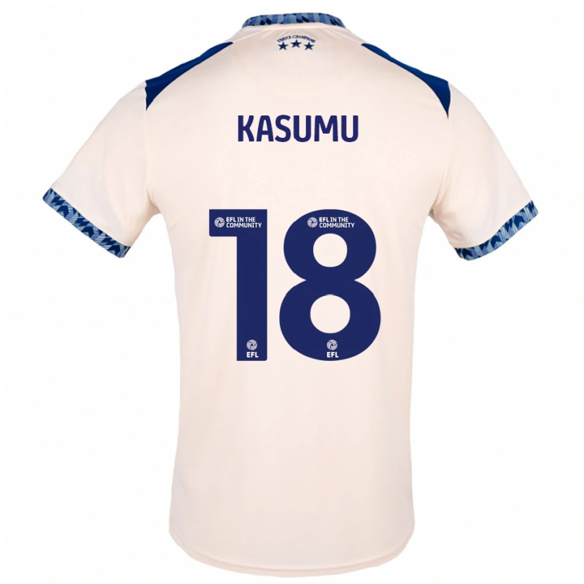 Danxen Heren David Kasumu #18 Gebroken Wit Marine Uitshirt Uittenue 2025/26 T-Shirt België