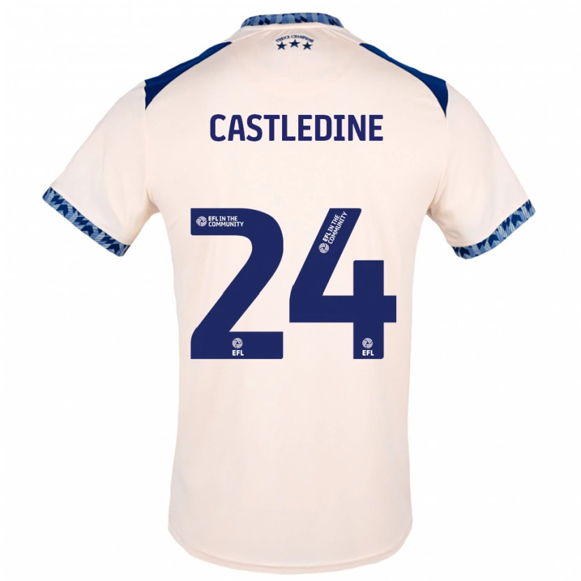Danxen Heren Leo Castledine #24 Gebroken Wit Marine Uitshirt Uittenue 2025/26 T-Shirt België