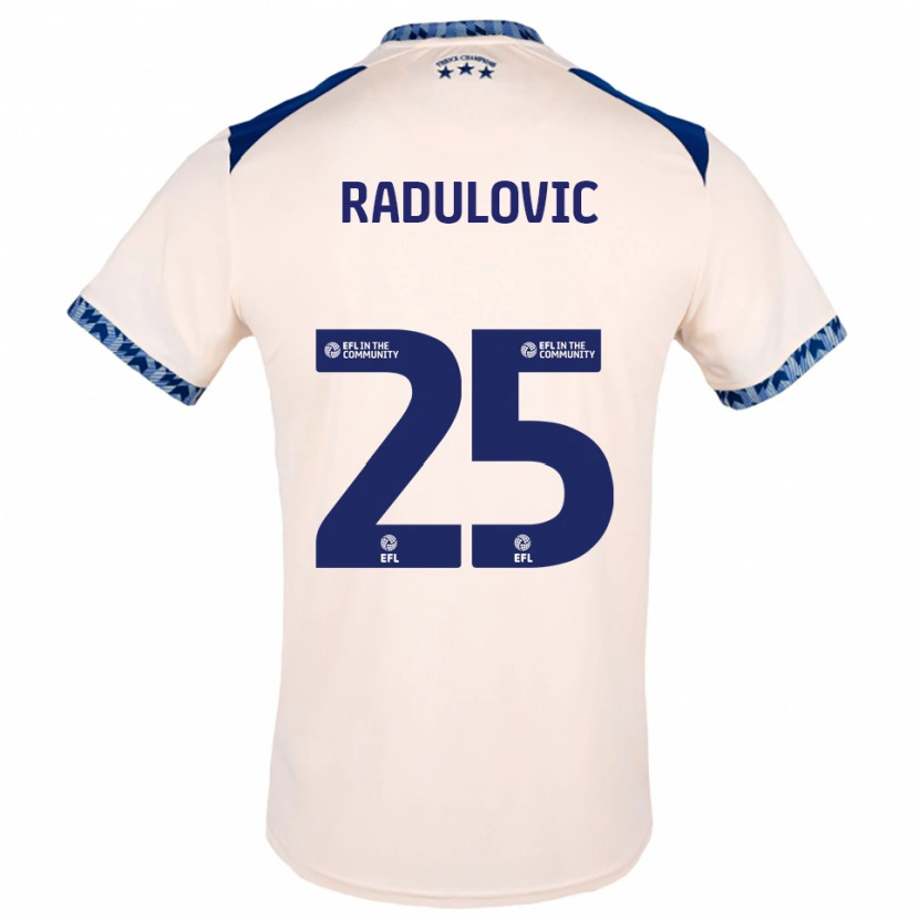 Danxen Heren Bojan Radulović #25 Gebroken Wit Marine Uitshirt Uittenue 2025/26 T-Shirt België