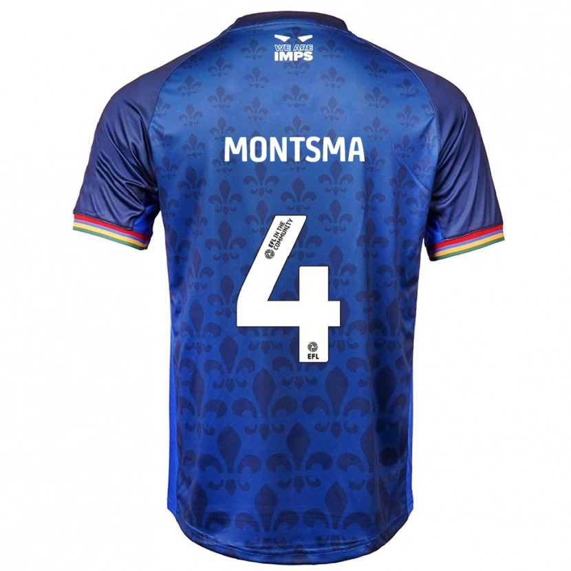 Danxen Heren Lewis Montsma #4 Blauw Marine Uitshirt Uittenue 2025/26 T-Shirt België