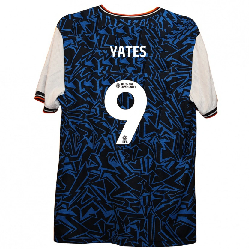 Danxen Heren Jerry Yates #9 Blauw Zwart Wit Uitshirt Uittenue 2025/26 T-Shirt België