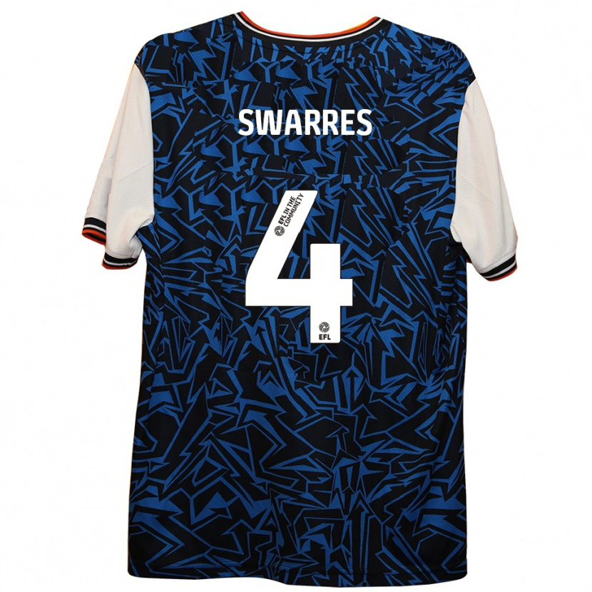 Danxen Heren Shianne Swarres #4 Blauw Zwart Wit Uitshirt Uittenue 2025/26 T-Shirt België