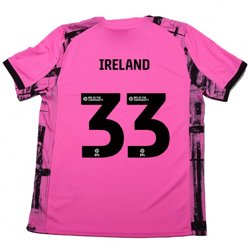 Danxen Heren Matthew Ireland #33 Roosrood Zwart Uitshirt Uittenue 2025/26 T-Shirt België