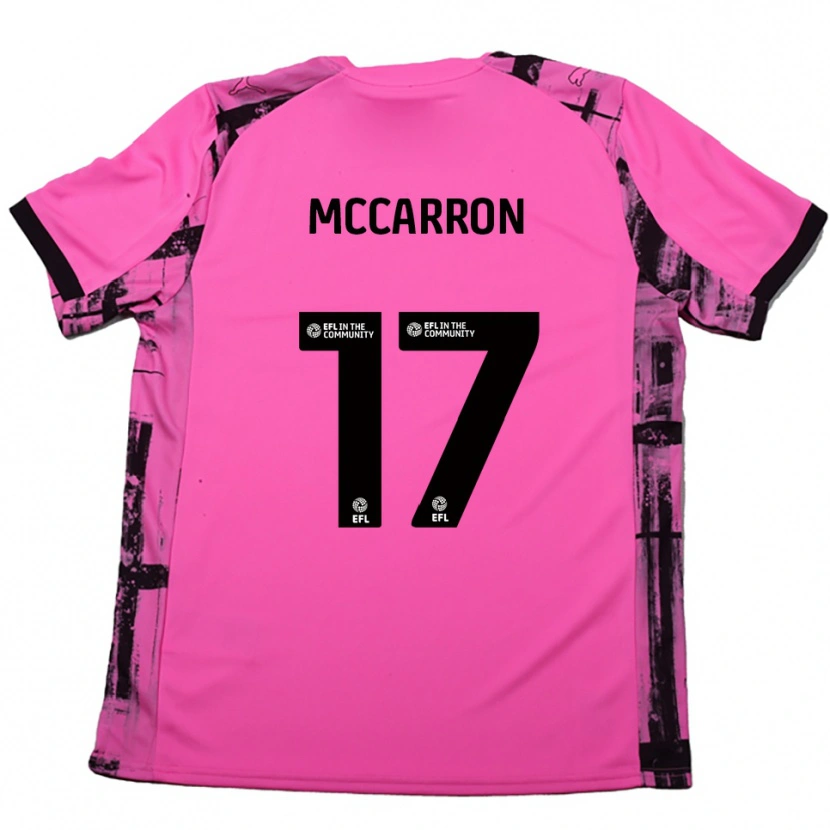 Danxen Heren Liam Mccarron #17 Roosrood Zwart Uitshirt Uittenue 2025/26 T-Shirt België