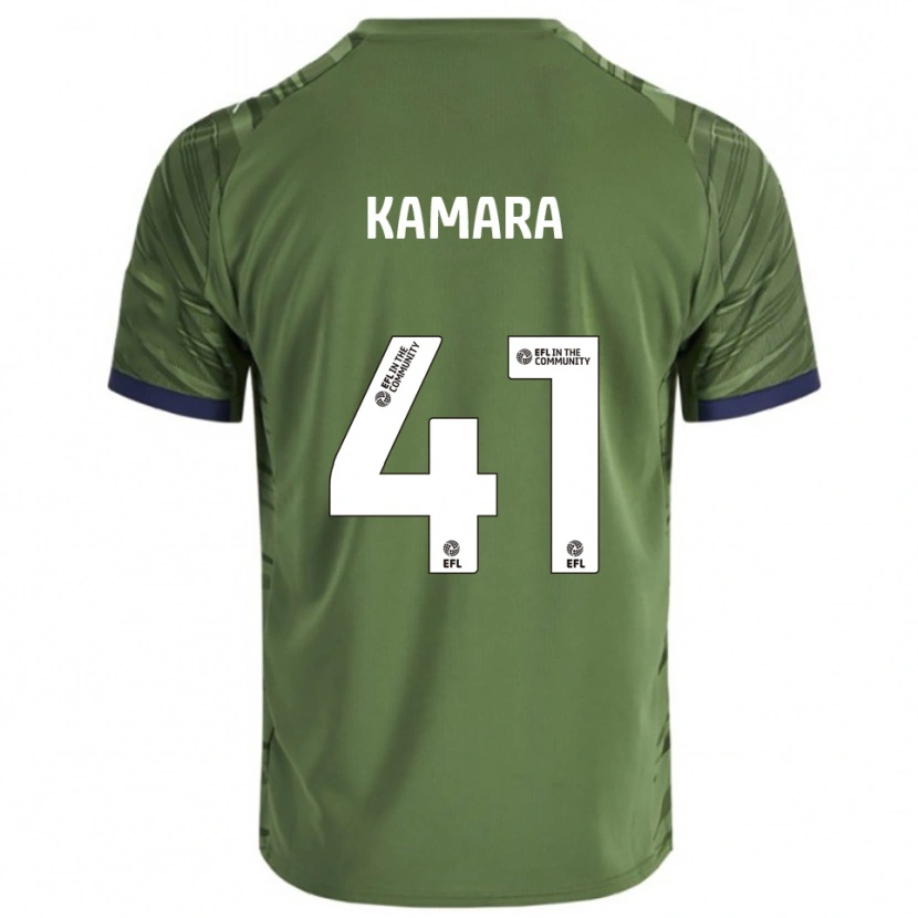 Danxen Heren David Kamara #41 Groen Wit Uitshirt Uittenue 2025/26 T-Shirt België