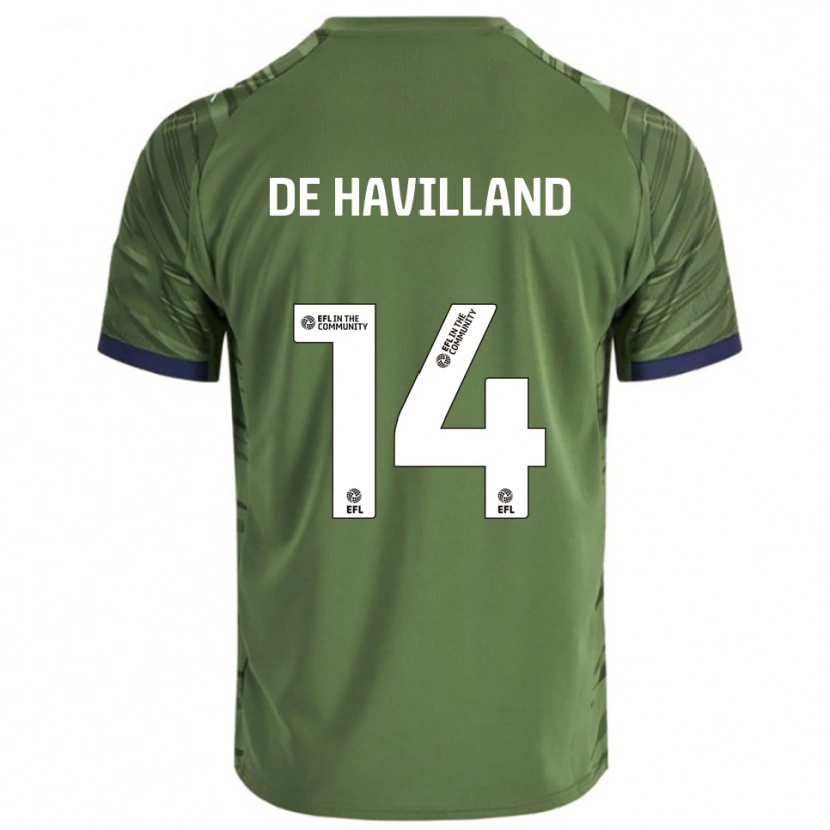 Danxen Heren Ryan De Havilland #14 Groen Wit Uitshirt Uittenue 2025/26 T-Shirt België