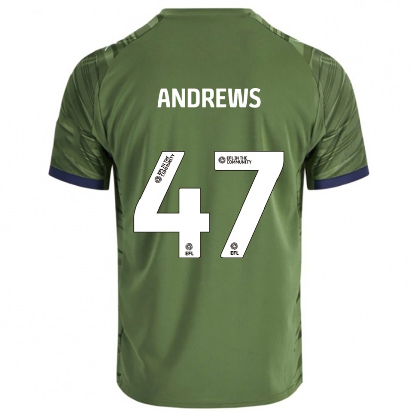 Danxen Heren Joe Andrews #47 Groen Wit Uitshirt Uittenue 2025/26 T-Shirt België