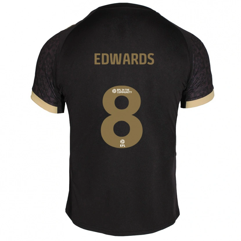 Danxen Heren Joe Edwards #8 Zwart Goud Uitshirt Uittenue 2025/26 T-Shirt België