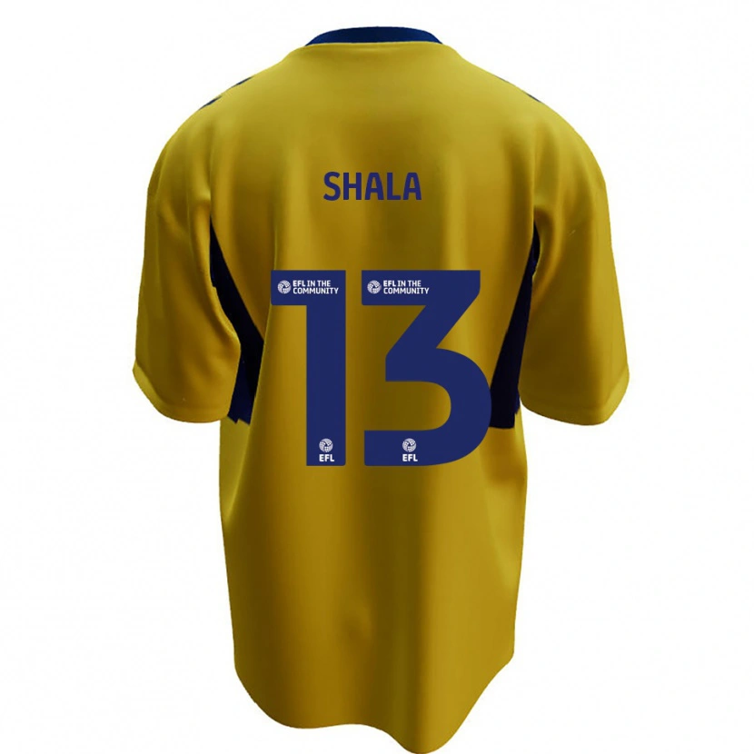 Danxen Heren Laurence Shala #13 Geel Blauw Uitshirt Uittenue 2025/26 T-Shirt België