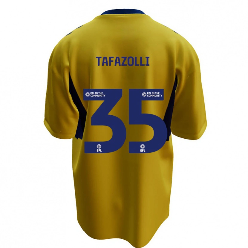 Danxen Heren Ryan Tafazolli #35 Geel Blauw Uitshirt Uittenue 2025/26 T-Shirt België
